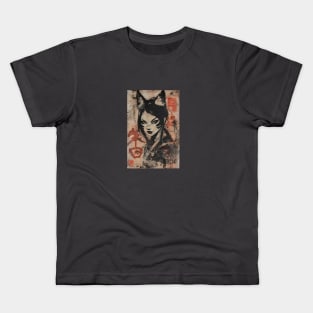 Vintage Japanese Kitsune Kids T-Shirt